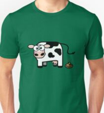 Funny Pooping Cow Unisex T-Shirt