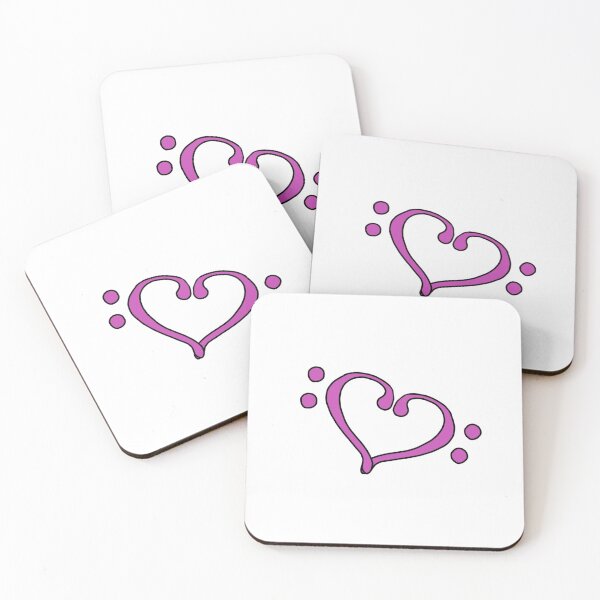 Item preview, Pink Bass Clef Heart designed and sold by bassoongirl123.