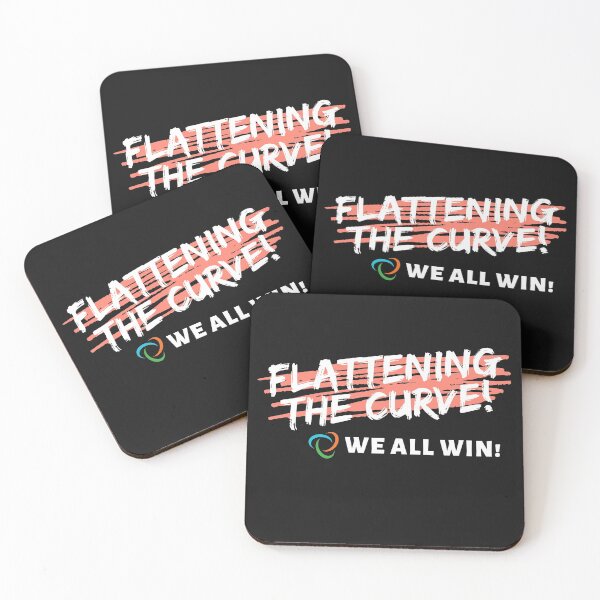 Item preview, Flattening the Curve - we all win - topical design modern, simple message for these times designed and sold by JOHNC1.