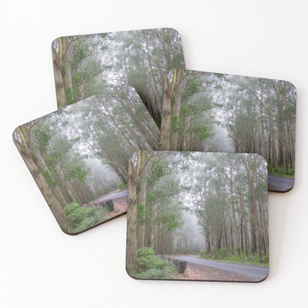 Item preview, Tall gum trees on foggy Great Ocean Road, Australia. designed and sold by Anne Scantlebury.