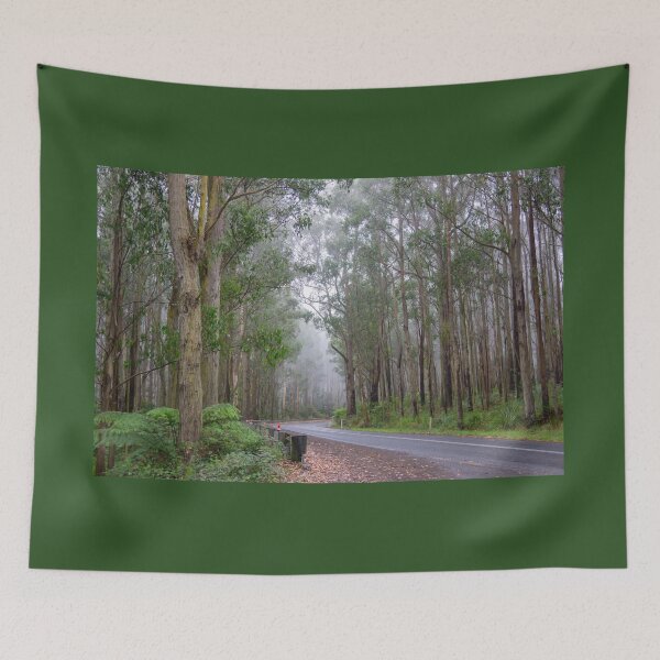 Item preview, Tall gum trees on foggy Great Ocean Road, Australia. designed and sold by Anne Scantlebury.