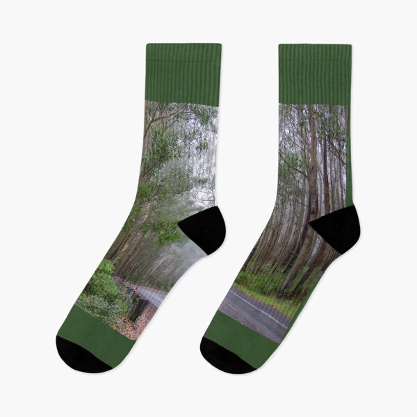 Item preview, Tall gum trees on foggy Great Ocean Road, Australia. designed and sold by Anne Scantlebury.