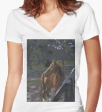 Pasha Women's Fitted V-Neck T-Shirt