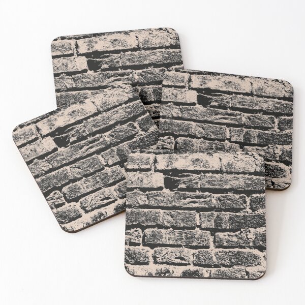 Item preview, Monochrome reliable grunge brick wall as abstract background. designed and sold by IaroslavB.