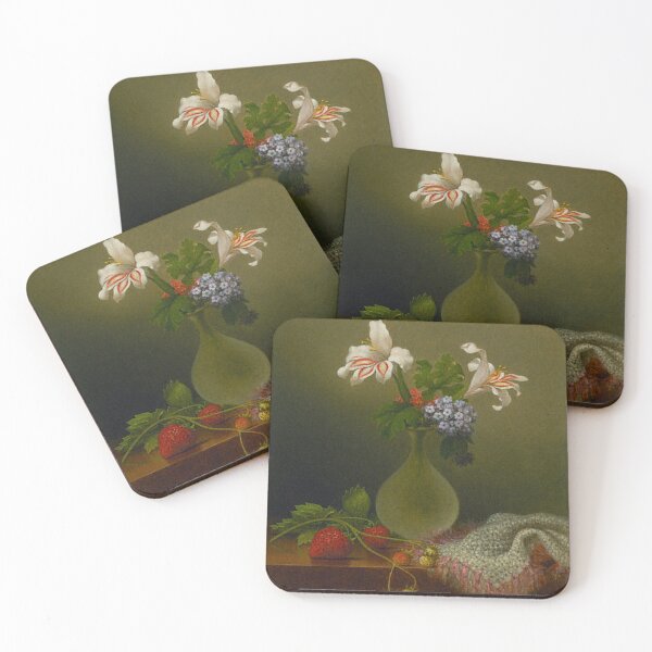 Item preview, A Vase Of Corn Lilies And Heliotrope 1863 By Martin Johnson Heade | Reproduction designed and sold by publicartgarden.