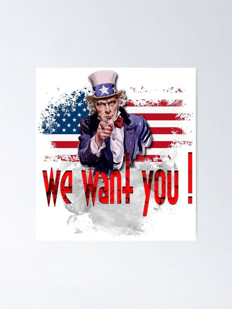  uncle Sam We Want You Poster For Sale By Mafia2020 Redbubble