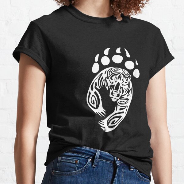 Bear Paw Tribal Grizzly Black Papa Momma T-Shirt