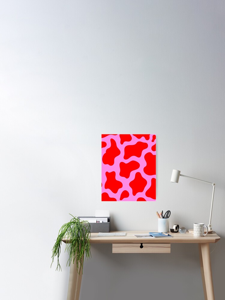 Pink Cow Print Art Print for Sale by Saranwrap