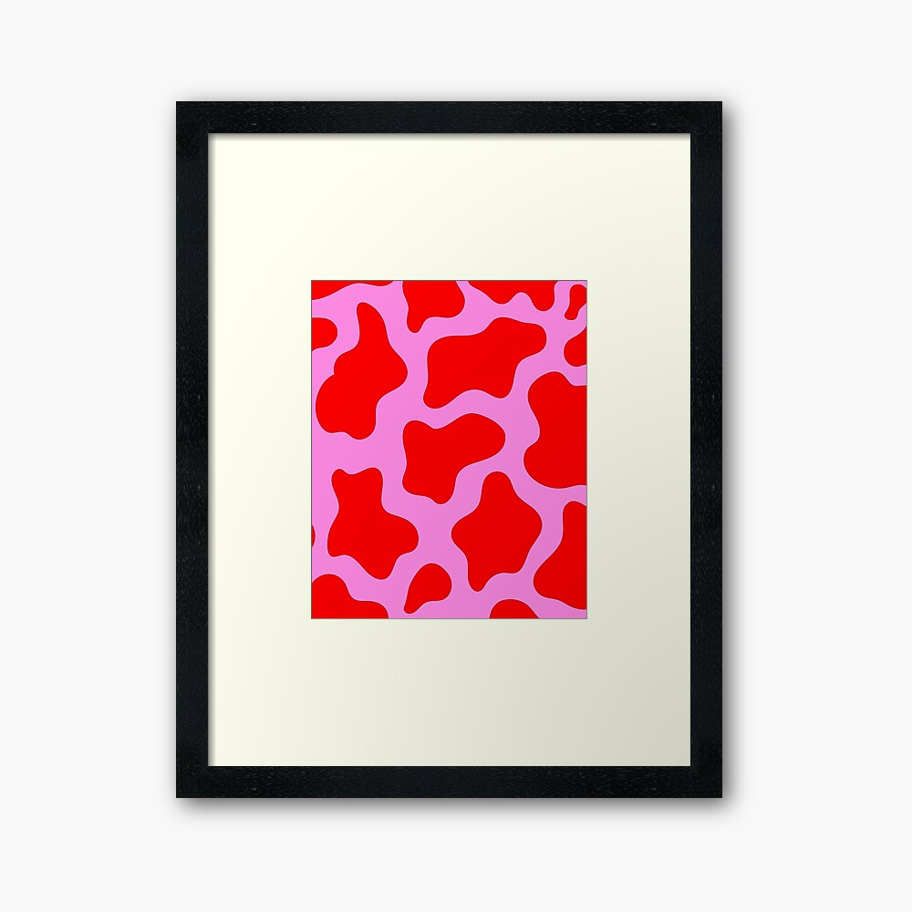 Pink Cow Print Art Print for Sale by Saranwrap