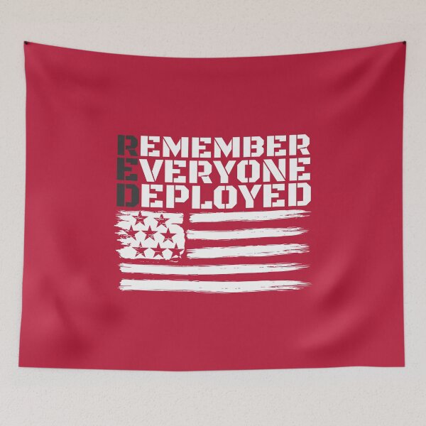 Item preview, On Friday We Wear Red, Remember Everyone Deployed Flag designed and sold by VintageMashup.