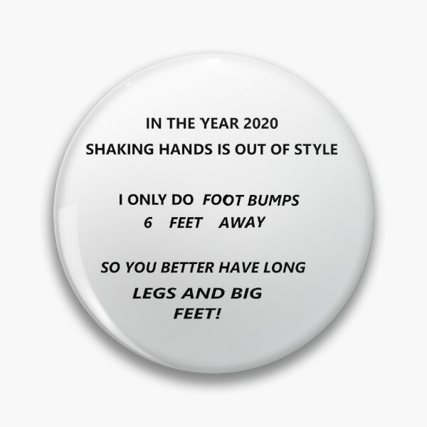 Item preview, Year 2020 Shaking Hands Foot Bumps designed and sold by DesignsByMuriel.