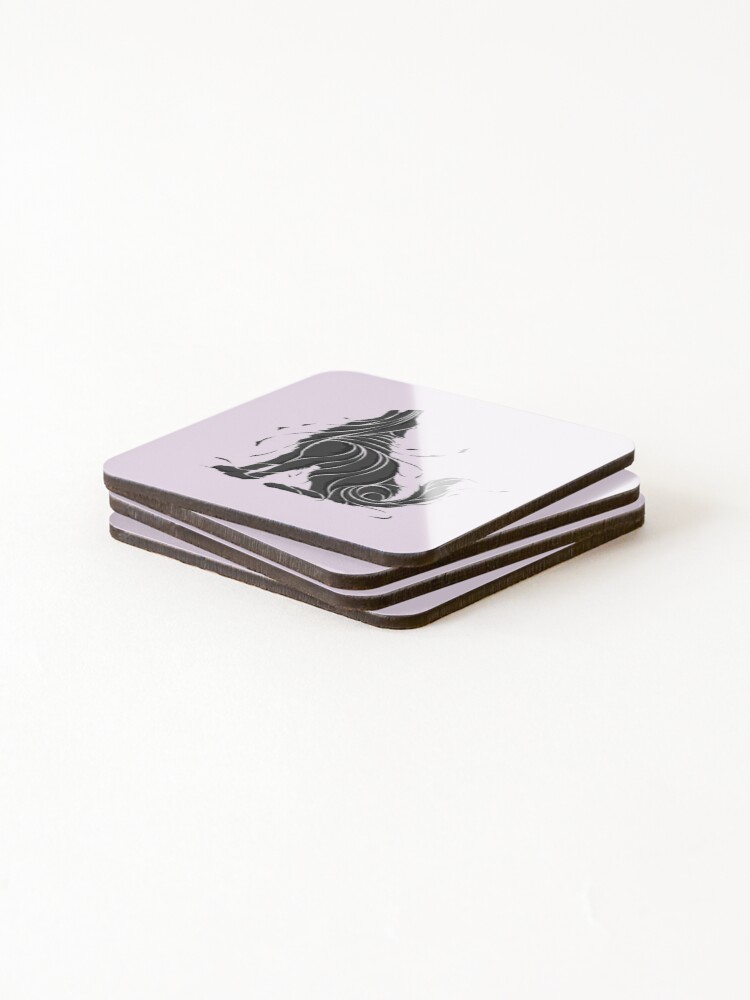Thumbnail 4 of 5, Coasters (Set of 4), Wolf designed and sold by Raju2018.