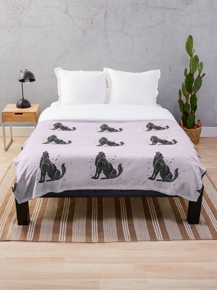 Thumbnail 1 of 6, Throw Blanket, Wolf designed and sold by Raju2018.