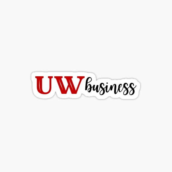 Vista previa del artículo con la obra «UW Business», diseñado y vendido por Alix Halek.