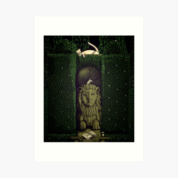 Lion Cat Garden Wall 2020 Art Print