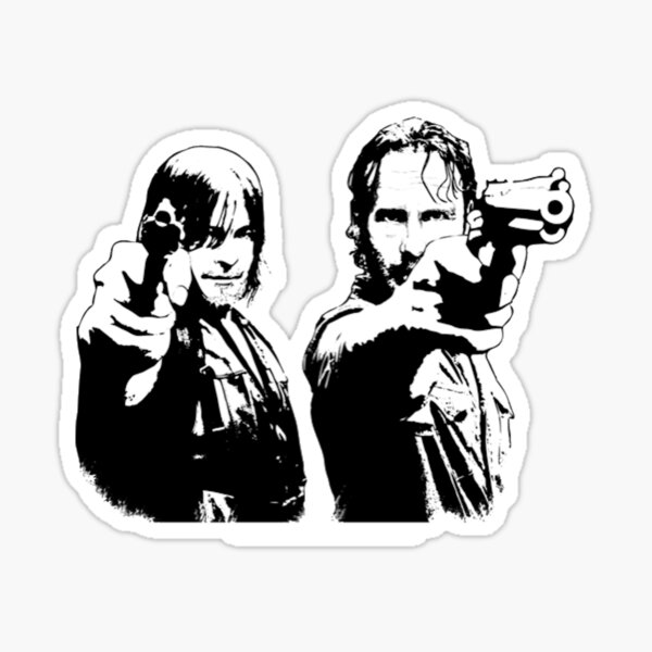 Rick & Daryl Sticker