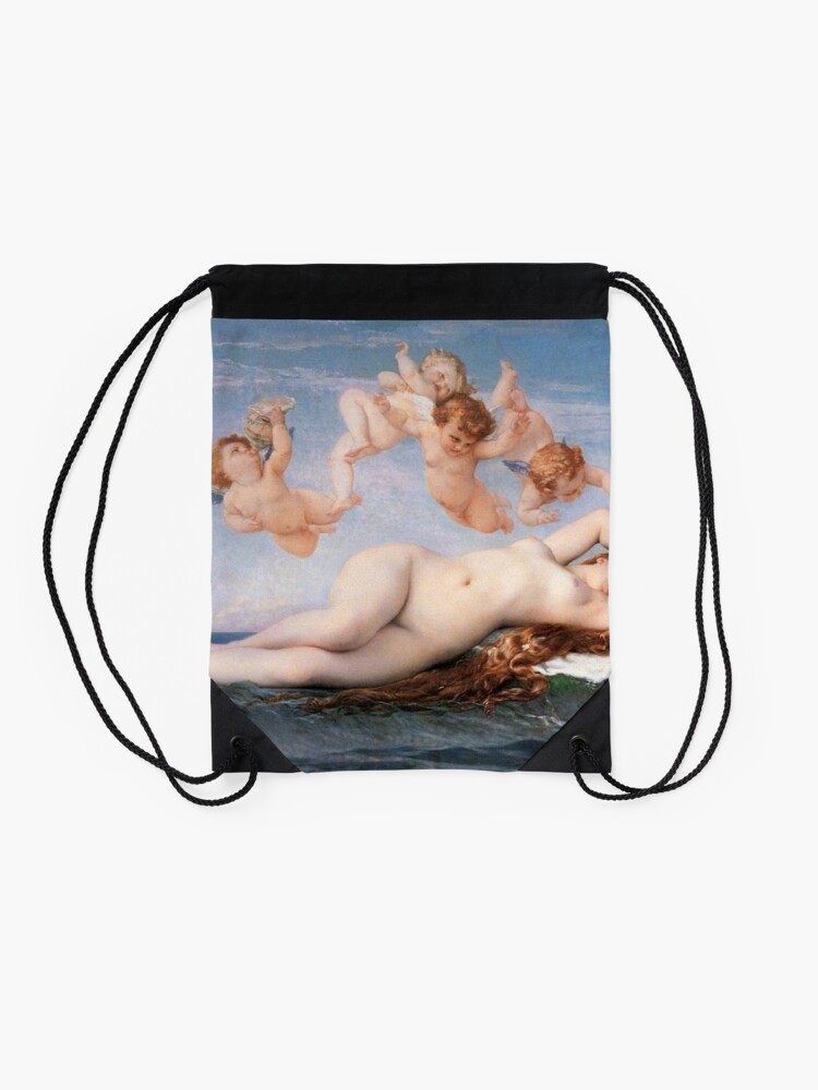 Alternate view of The #Birth of #Venus, Alexandre Cabanel 1875 #TheBirthofVenus #BirthofVenus Drawstring Bag