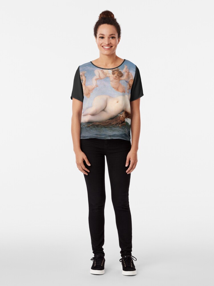 Alternate view of The #Birth of #Venus, Alexandre Cabanel 1875 #TheBirthofVenus #BirthofVenus Chiffon Top