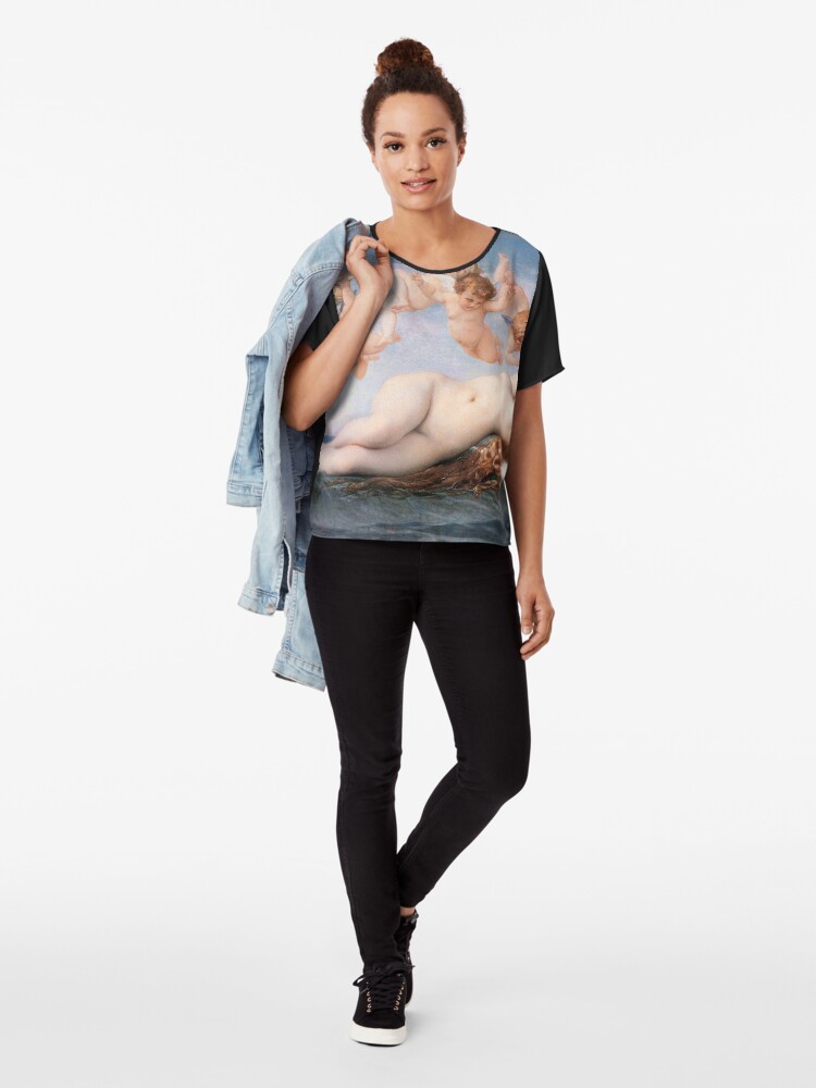 Alternate view of The #Birth of #Venus, Alexandre Cabanel 1875 #TheBirthofVenus #BirthofVenus Chiffon Top