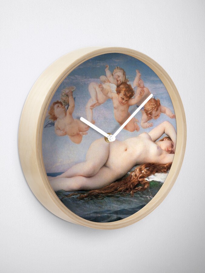 Alternate view of The #Birth of #Venus, Alexandre Cabanel 1875 #TheBirthofVenus #BirthofVenus Clock