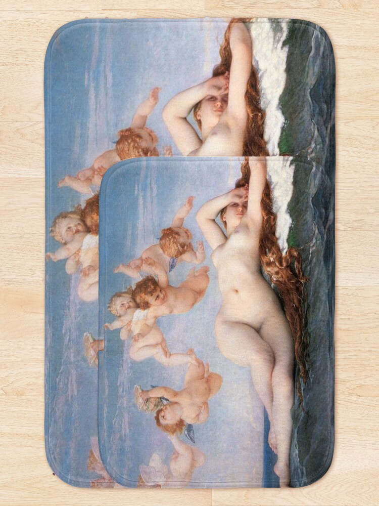 Alternate view of The #Birth of #Venus, Alexandre Cabanel 1875 #TheBirthofVenus #BirthofVenus Bath Mat