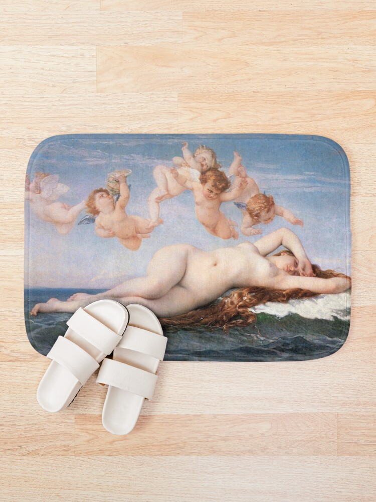 Alternate view of The #Birth of #Venus, Alexandre Cabanel 1875 #TheBirthofVenus #BirthofVenus Bath Mat