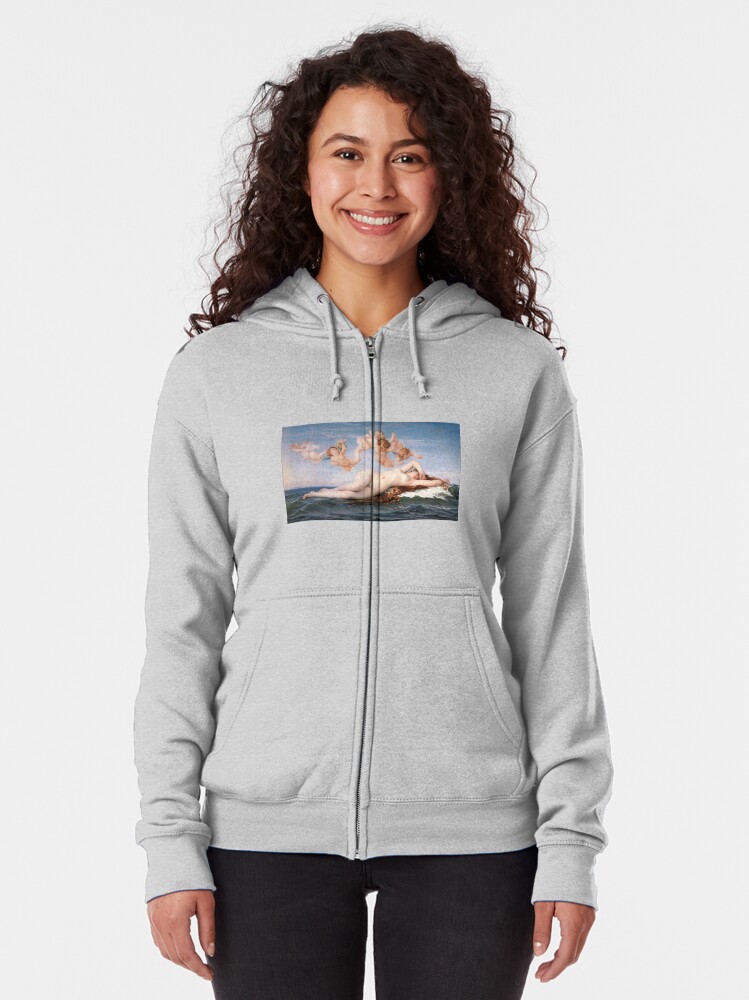 Alternate view of The #Birth of #Venus, Alexandre Cabanel 1875 #TheBirthofVenus #BirthofVenus Zipped Hoodie