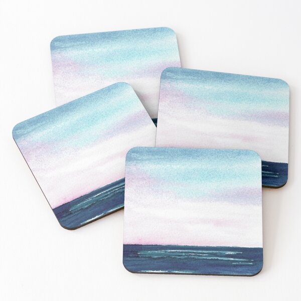 Item preview, Ocean and Sky Landscape Watercolor designed and sold by sleiarts.