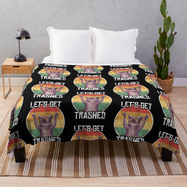 Item preview, Let's Get Trashed Funny Party Raccoon Drinking Pun designed and sold by fatamyfan1.