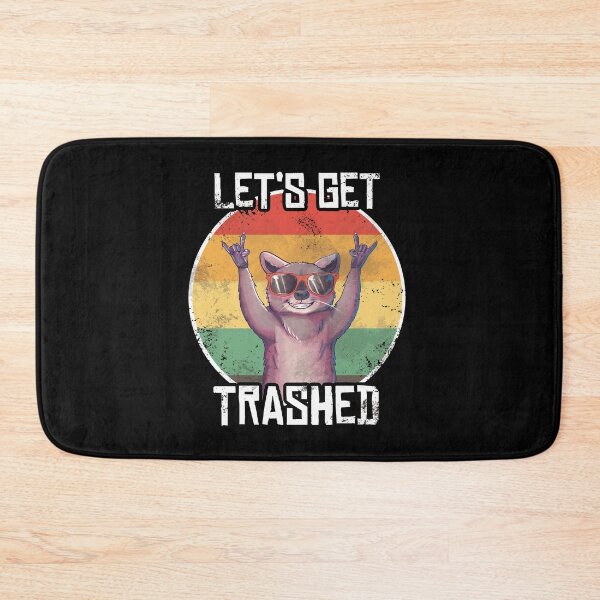 Item preview, Let's Get Trashed Funny Party Raccoon Drinking Pun designed and sold by fatamyfan1.