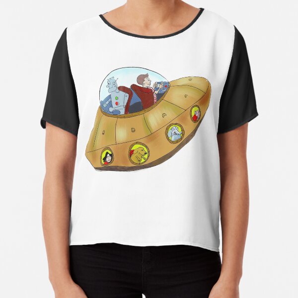 Giant Declan's Spaceship Chiffon Top
