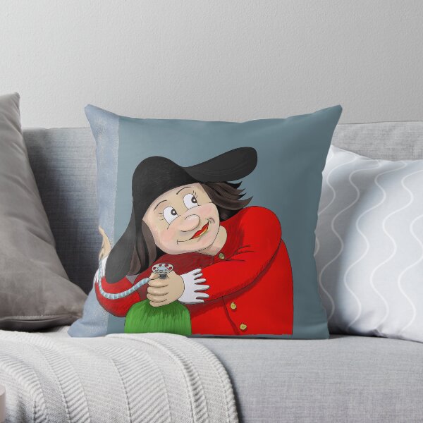 Captain Nobeard with Hose Throw Pillow