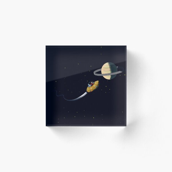 Approaching Saturn Acrylic Block