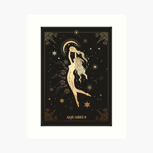 Item preview, Aquarius Zodiac Sign Gold designed and sold by noveltiko.