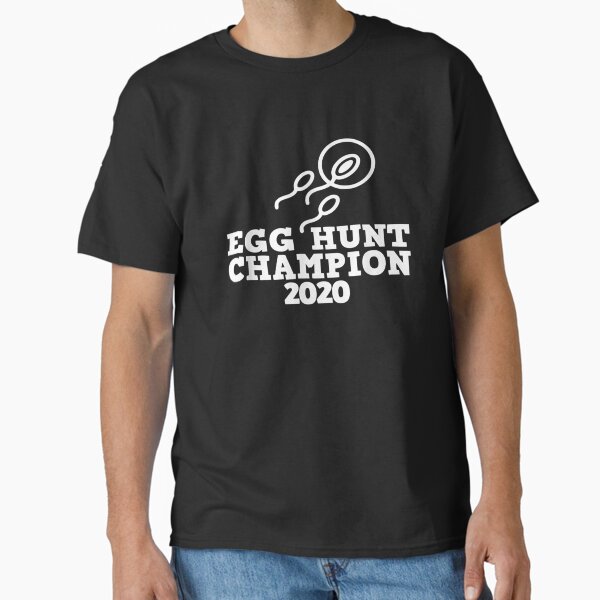 Vista previa del artículo con la obra «Anuncio de embarazo de papá Egg Hunt Champion 2020», diseñado y vendido por PetrosAlexo.