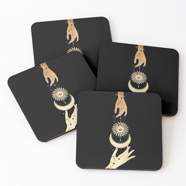 Item preview, Magic Talisman Hands Moon & sun Golden designed and sold by noveltiko.