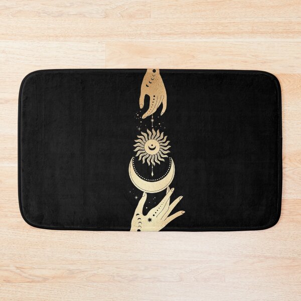 Item preview, Magic Talisman Hands Moon & sun Golden designed and sold by noveltiko.