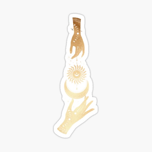 Vista previa del artículo con la obra «Talismán Mágico Manos Luna y Sol Dorado», diseñado y vendido por noveltiko.