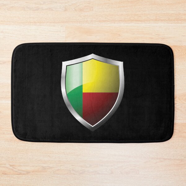Item preview, Strong Benin Flag Shield Country designed and sold by HelloFromAja.