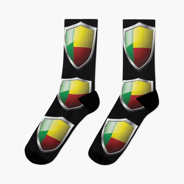Item preview, Strong Benin Flag Shield Country designed and sold by HelloFromAja.