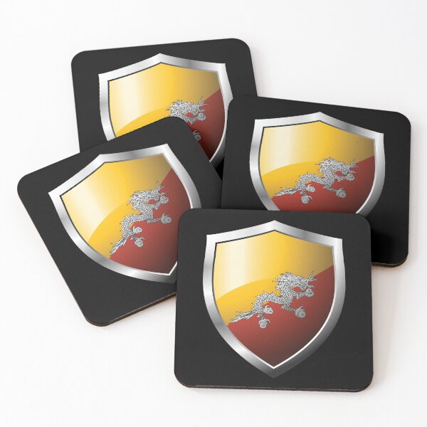 Item preview, Strong Bhutan Flag Shield Country designed and sold by HelloFromAja.