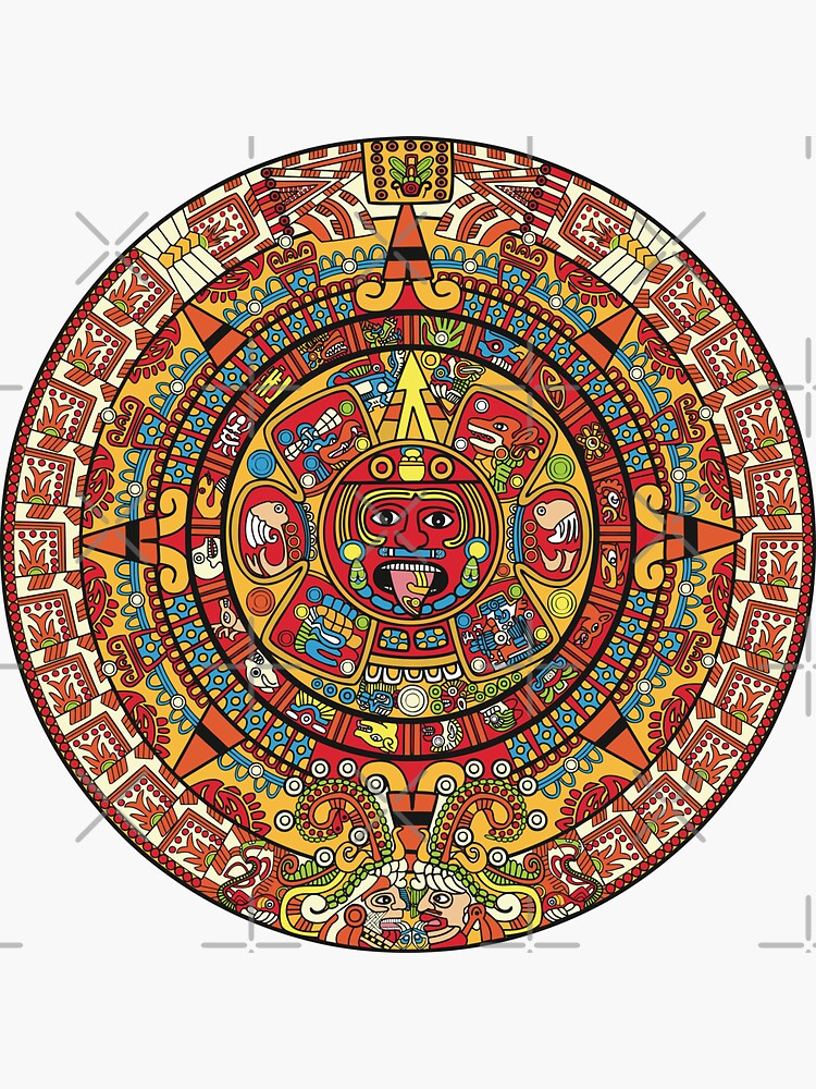 "Colorful Mayan Calendar" Sticker for Sale by renju1902 Redbubble