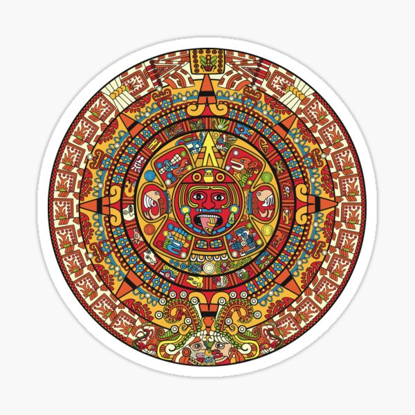 Colorful Mayan Calendar Sticker