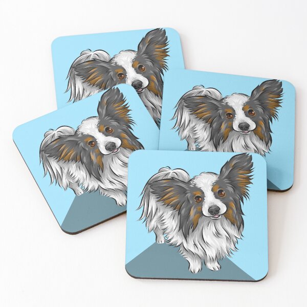 Item preview, Cute Papillon |  Cute Dog Art | Blue Background designed and sold by shirinsart.