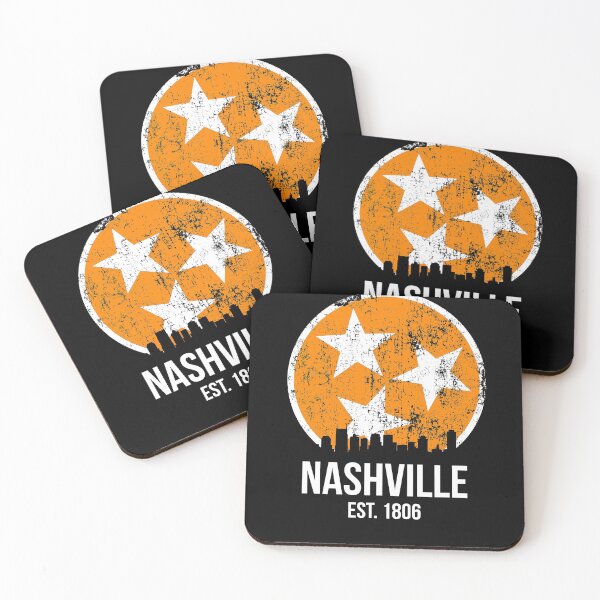 Item preview, Nashville Tennessee Cool Nashville Skyline Gift Blue & White TN State Flag Design designed and sold by TNDesignStudio.