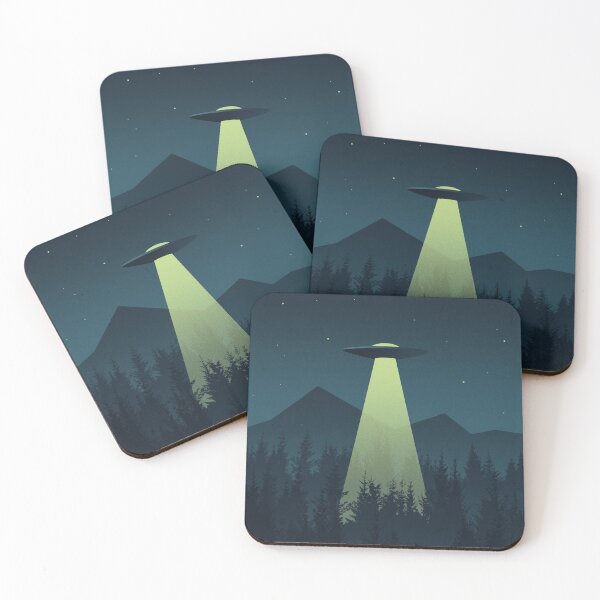 Item preview, Forest UFO Night designed and sold by VoodooCircus.