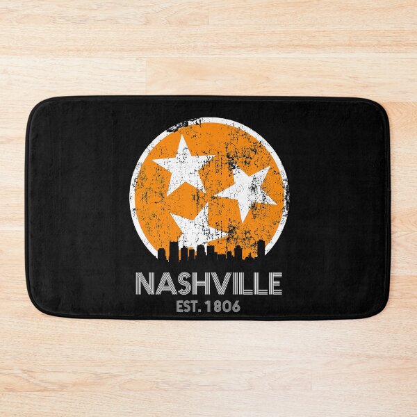 Item preview, Nashville Est. 1806 Retro Nashville Skyline Gift Orange & White TN State Flag Design designed and sold by TNDesignStudio.