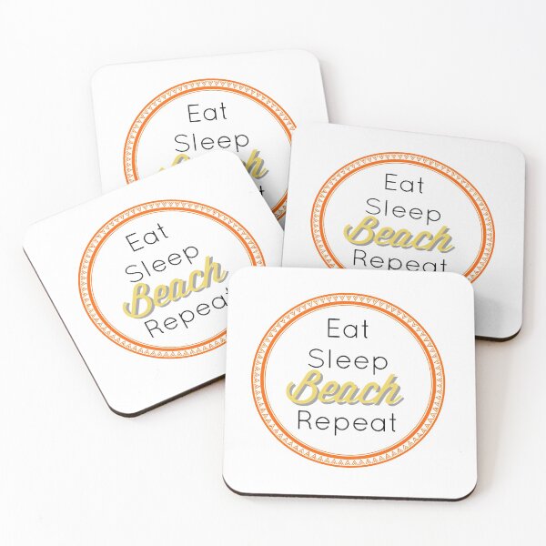 Item preview, Eat sleep beach repeat designed and sold by flying-flamingo.