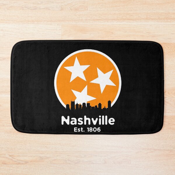 Item preview, Nashville Est. 1806 Vintage Nashville Skyline Gift Orange & White TN State Flag Design designed and sold by TNDesignStudio.