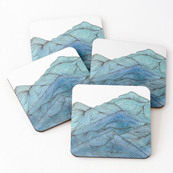 Item preview, Abstract Line art of mountains designed and sold by sleiarts.